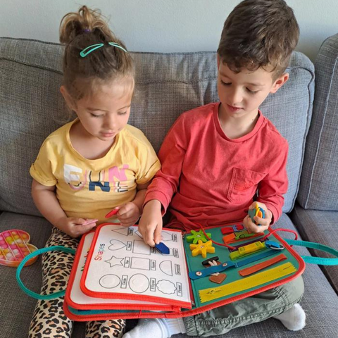 Busy Board for Toddlers: Educational Toy for Preschool and Sensory Learning for Fine Motor Skills