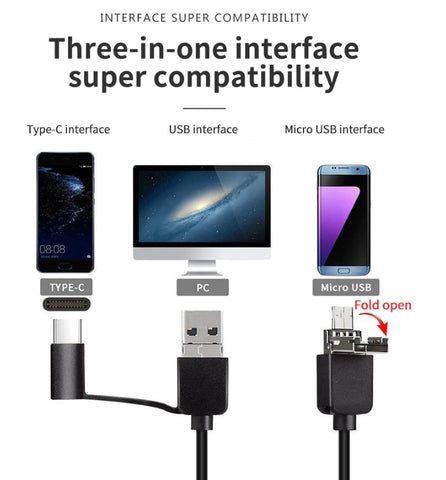 3-in-1 Interface Endoscope camera