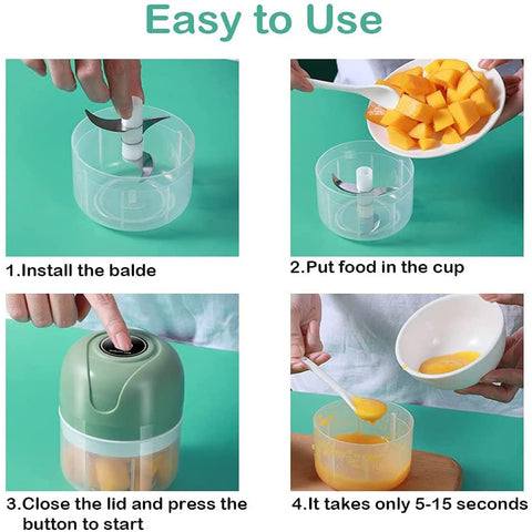 mini food chopper electric::Mini Garlic Chopper