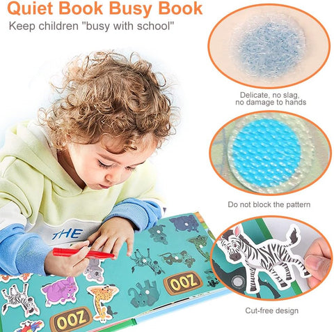 Educational Learning Toy-Montessori Quiet Book-Sensory Book-Learning Toy-Educational Toy