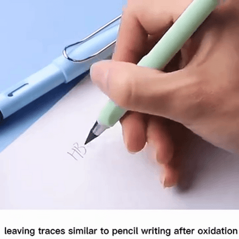 Person writing with the Pen shaped Pencil