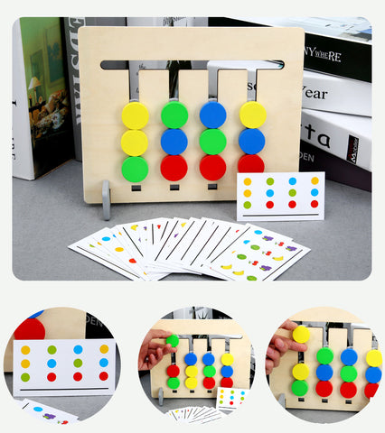 Educational Toy-slide puzzle game-montessori toys wood-Montessori Educational Toy-wooden puzzle brain teaser-Wooden Puzzle-Montessori Toy