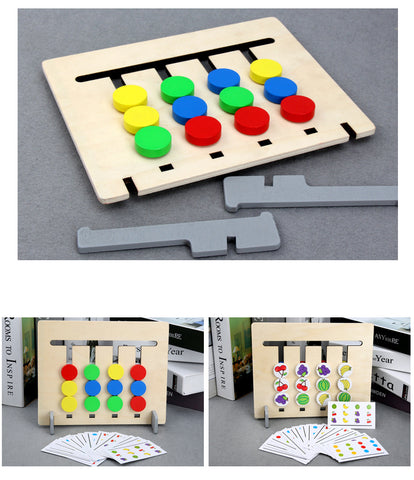 Educational Toy-slide puzzle game-montessori toys wood-Montessori Educational Toy-wooden puzzle brain teaser-Wooden Puzzle-Montessori Toy