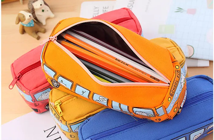 Cute Bus Shaped Pencil Case