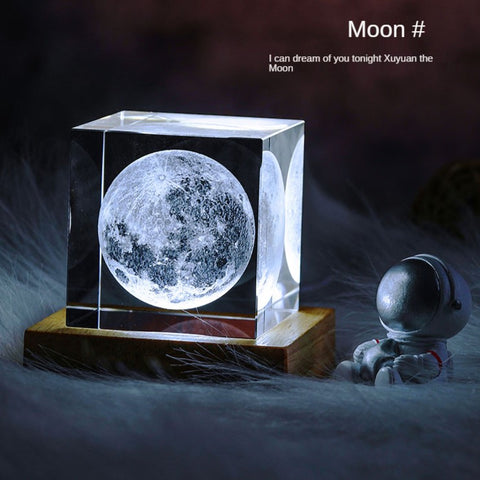 3D Moon Crystal Ball LED Night Lamp