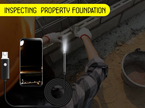 Inspecting Building Foundation