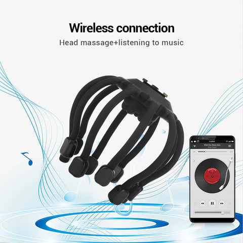 Wireless and Portable Head Massager with Octopus Claw Relaxation