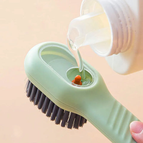Soap Dispensing Shoe Brush For Cleaning