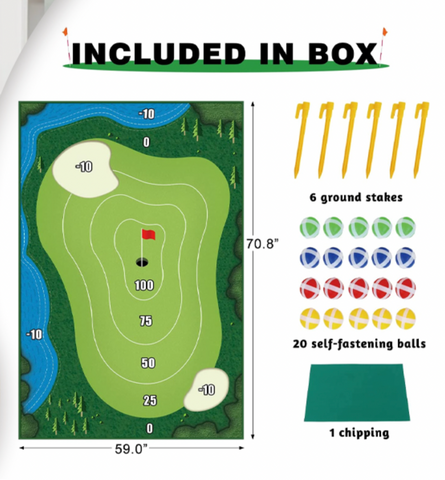 golf game-chip game-golf mat for indoor outdoor games golf home kit