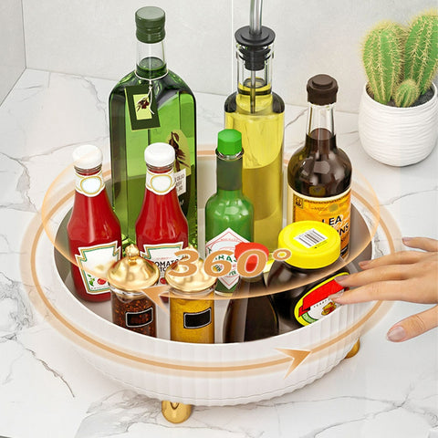Robust and Long Lasting Design Rotating Organizer Tray For Kitchen, Storage and Cosmetic Organizer