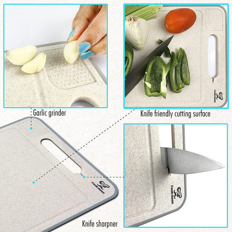 Cutting Board- Cutting Board In Kitchen-Knife Sharpner- Dishwasher Safe- Defrost Cutting Board