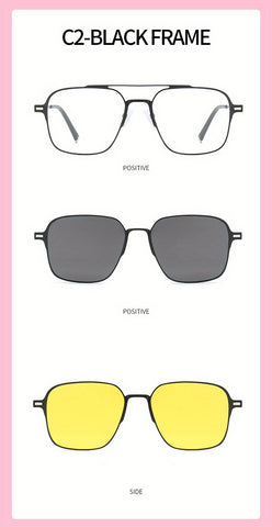Magnetic Clip-On Glasses-Computer Glasses-polarized sunglasses for men-Clip-On Glasses