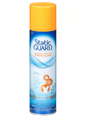 Static Guard, remove static electricity from your dresses