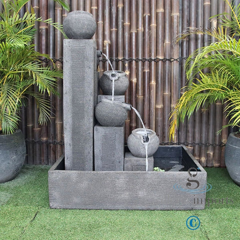 Glacial - Balinese Concrete Pots Bowls Pond Water Feature