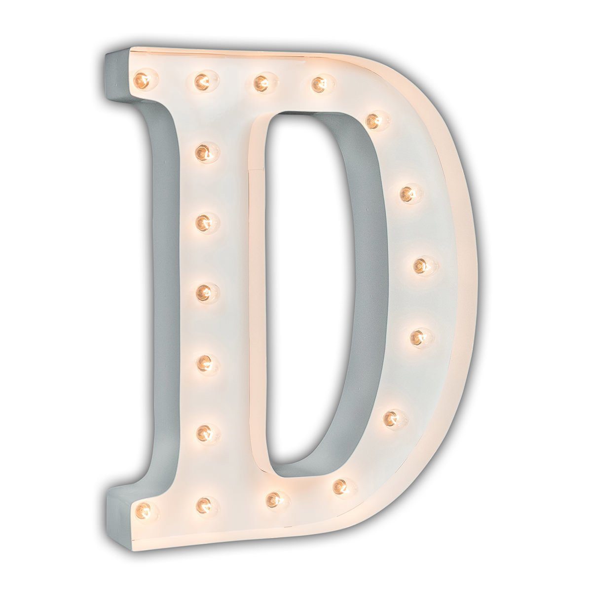 24” Letter D Lighted Marquee Letters (White Gloss) - Buy Marquee Lights ...