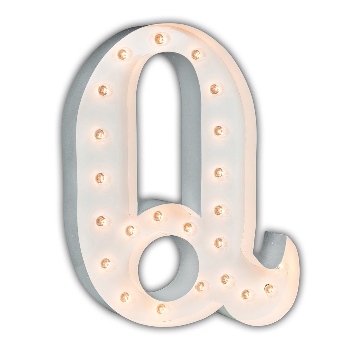 24” Letter Q Lighted Marquee Letters (White Gloss) - Buy Marquee Lights ...