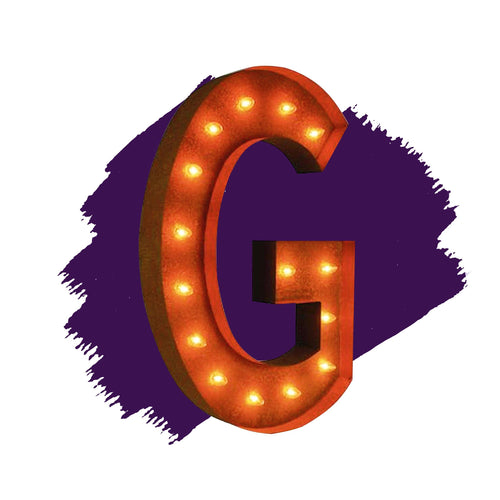 24” Letter G Lighted Vintage Marquee Letters (Rustic) - Buy Marquee ...