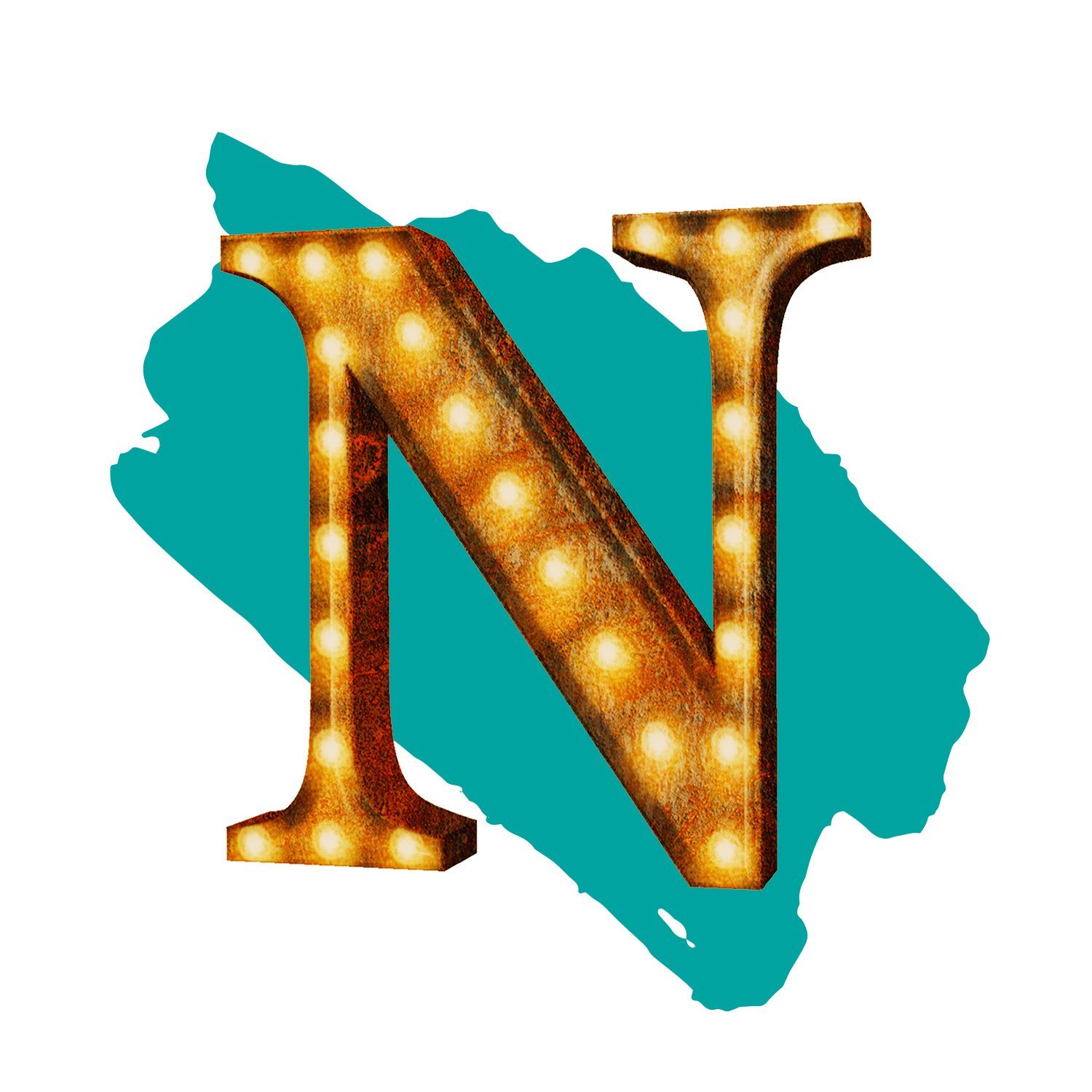 light up letter n