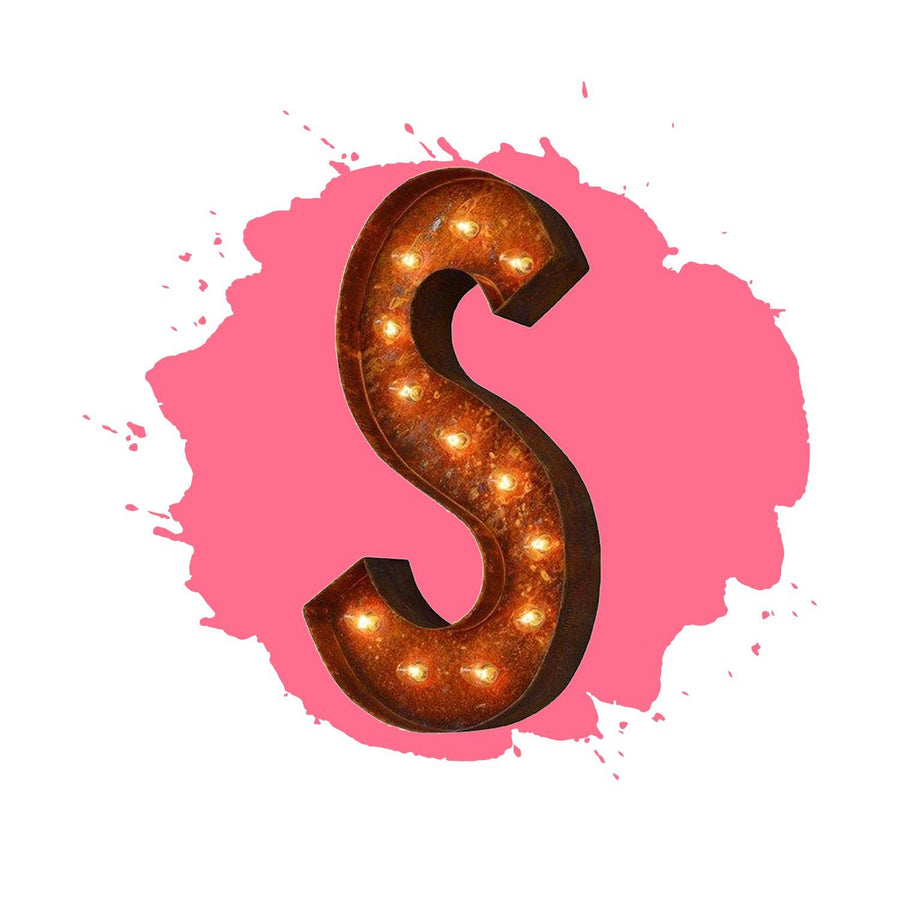 Light Up Letter S - The Rusty Marquee