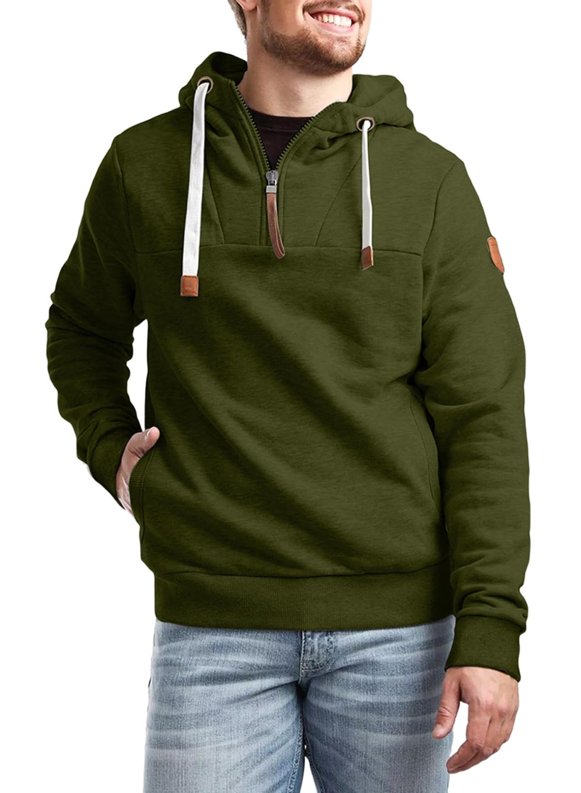JMIERR Men's Fashion Hoodies Casual Long Sleeve Pullover Drawstring Hipster Hooded Sweatshirt