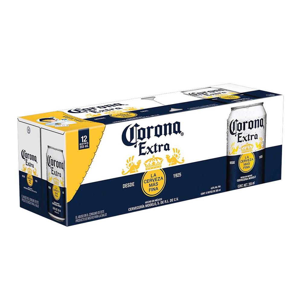 Cerveza Clara Corona Extra 12P/355M - ZK – MayoreoTotal