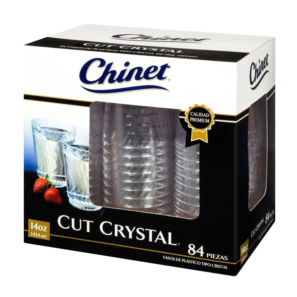 Vasos desechables Chinet Tipo Cristal 14OZ/84P- ZK – MayoreoTotal