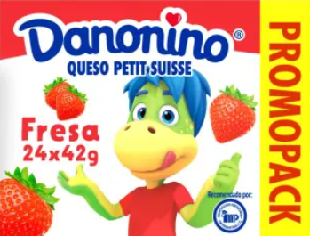 Queso Petit Suisse Danonino Lunch sabor Fresa 70g