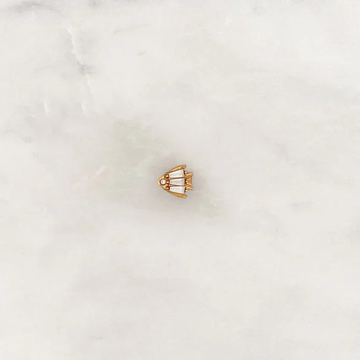 By Nouck | Moon Fish Stud Earrings