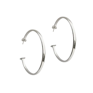 Mountain and Moon | Meesha Hoops Silver - Shoptiques