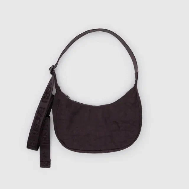 Baggu Small Nylon Crescent Bag - Chocolate Plum