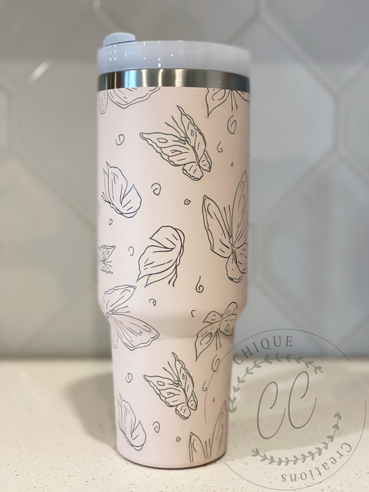 40oz Stainless Tumbler with Handle – Chickie Collective