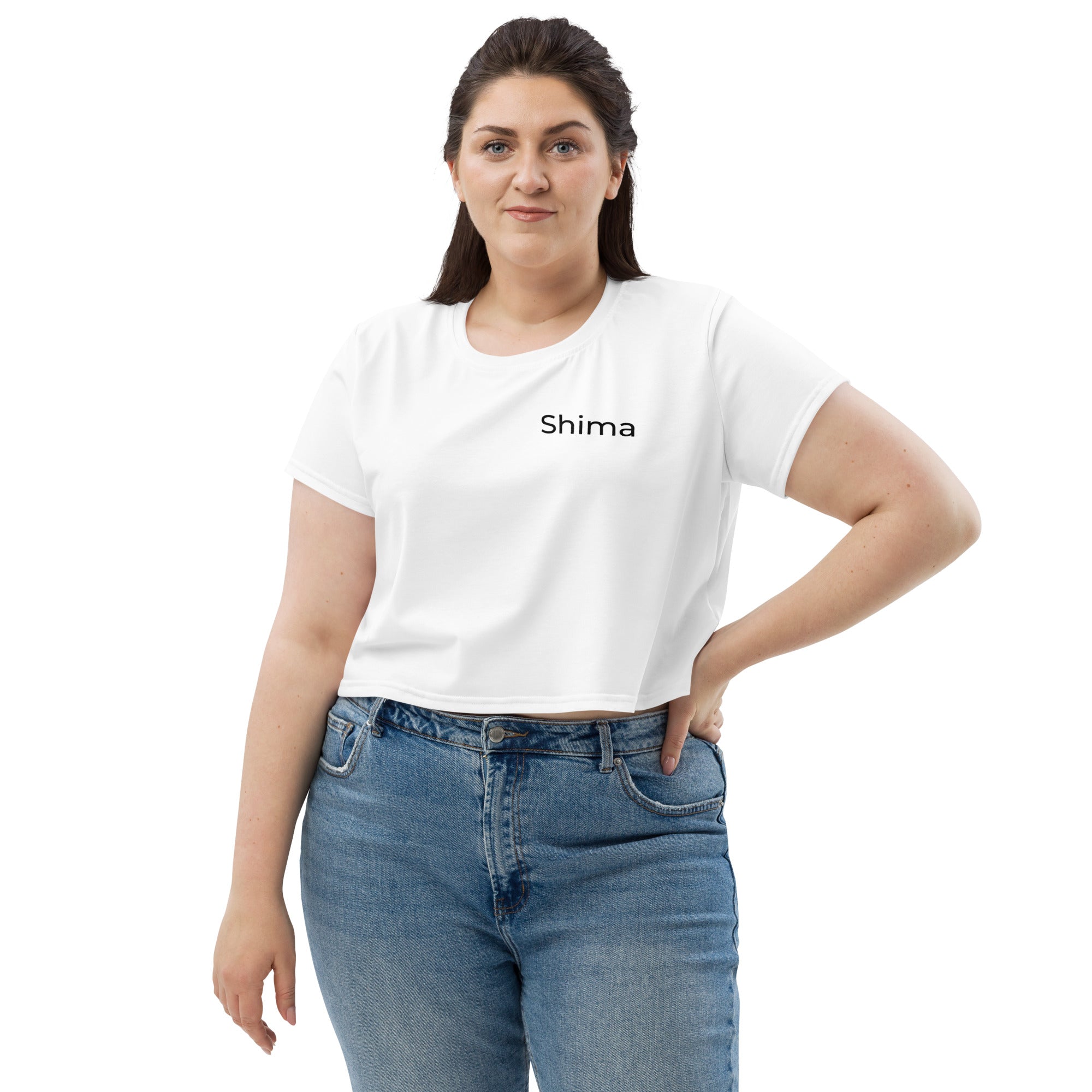 Shimas's Doce Weekend All-Over Print Crop Tee