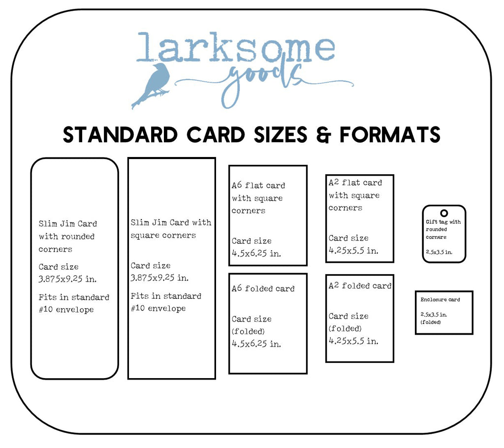 standard notecard size