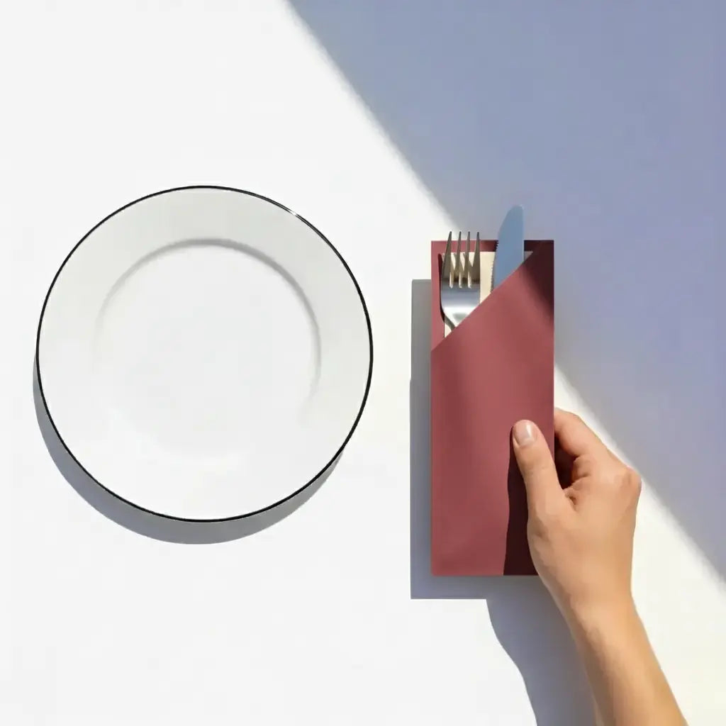 James Burgundy - Disposable Cutlery Pouch CDN image 2