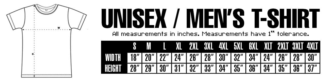 unisex us size chart