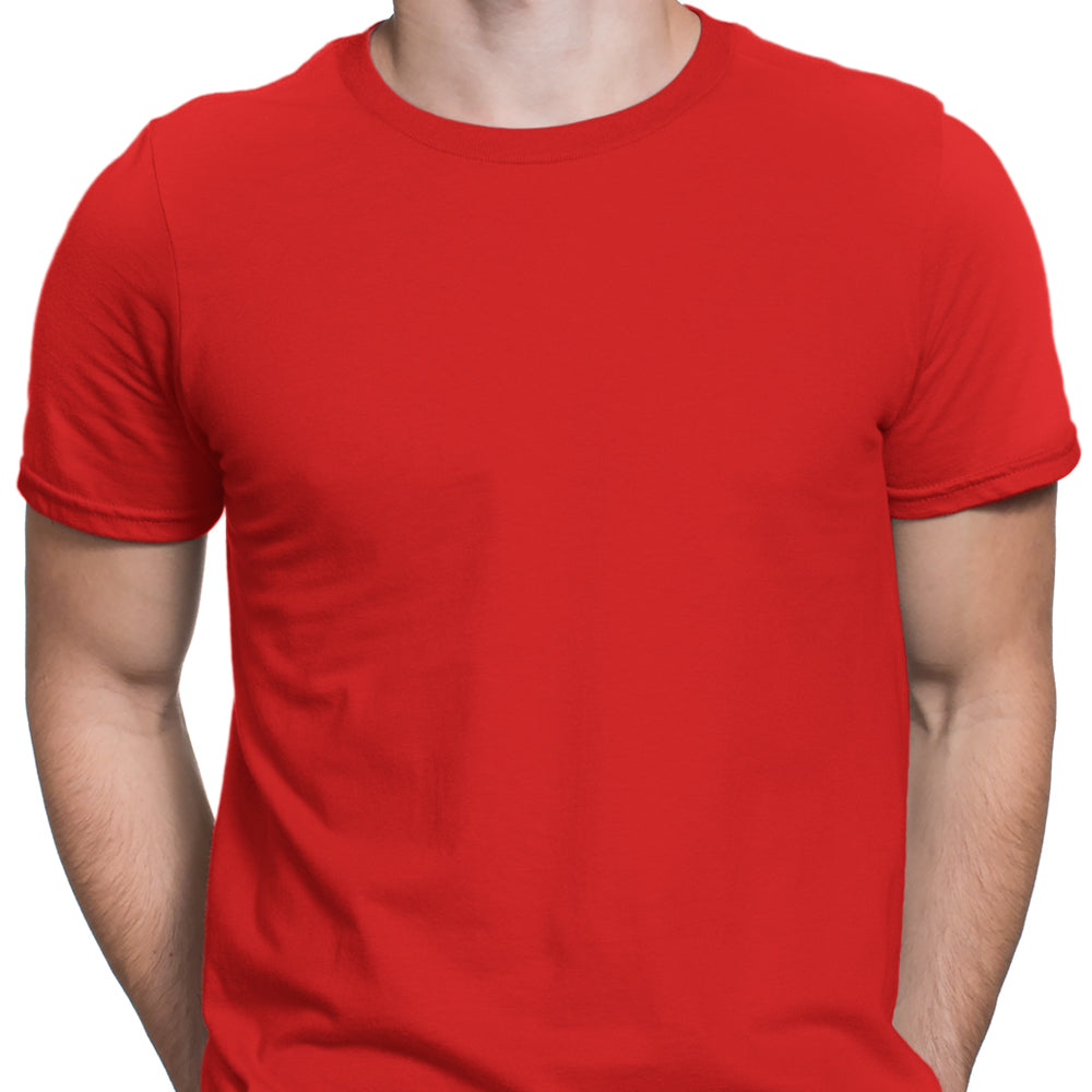 red blank shirt