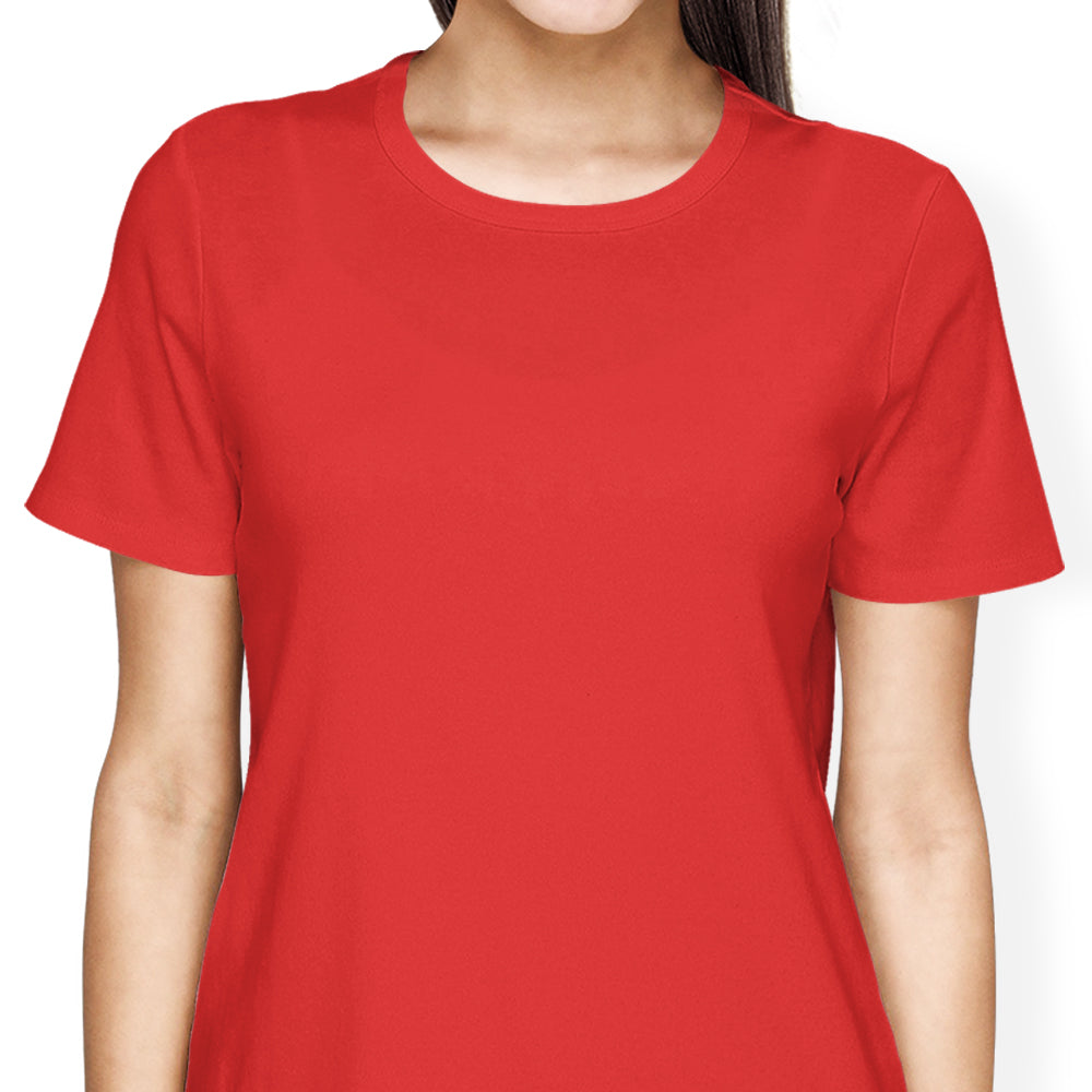 red blank shirt