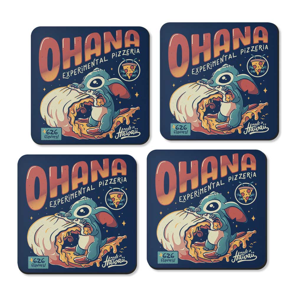 Ohana Pizzeria Coasters Once Upon a Tee