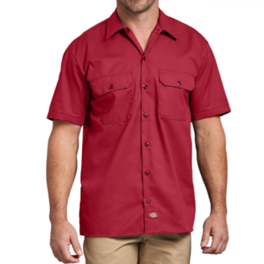 Men's Dickies Short Sleeve Work Shirt - English Red – Cool J's Miami