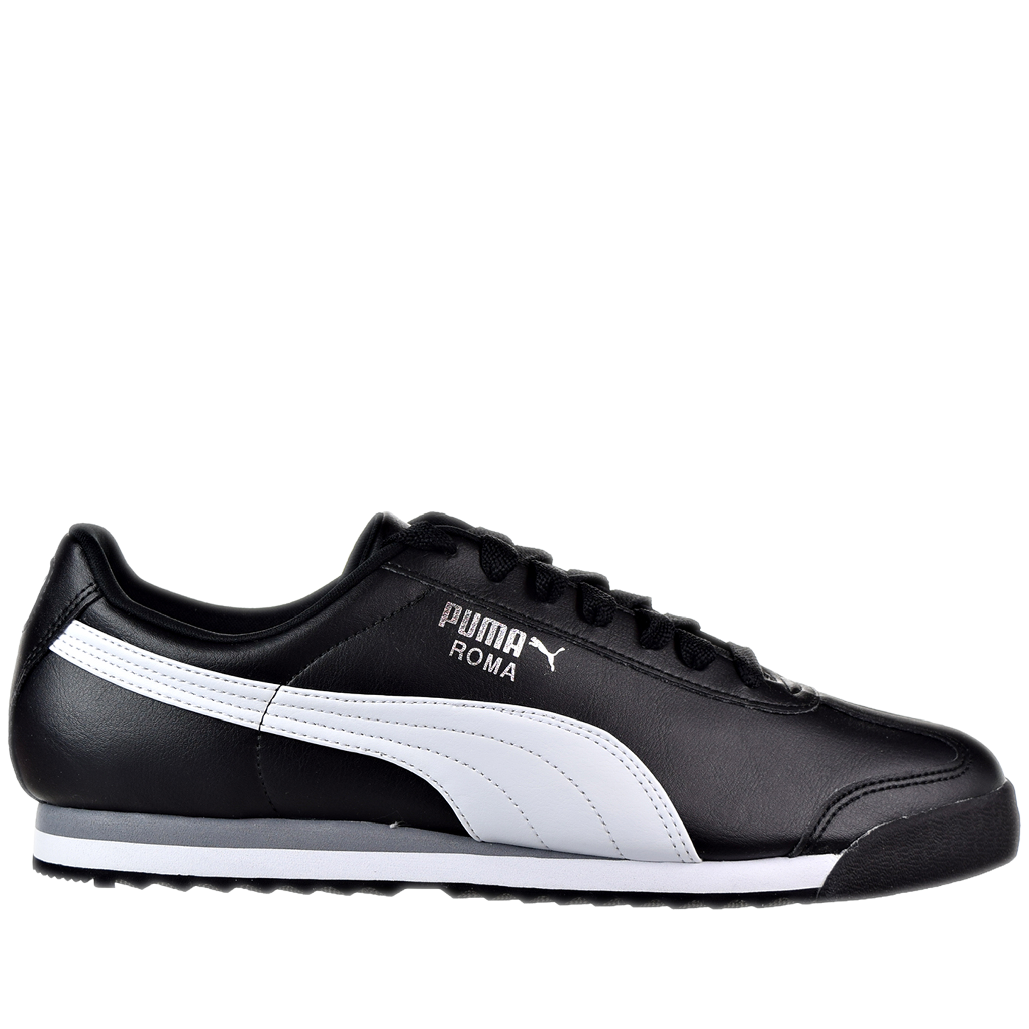 Men's Puma Roma Basic Shoes - Black/ White – Cool J's Miami