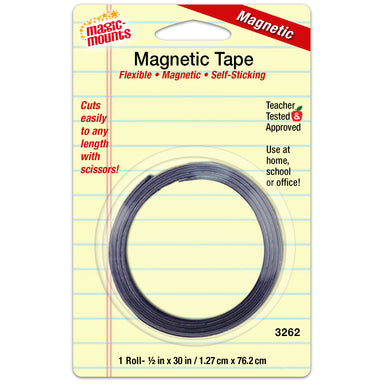 Magnet Strip with Adhesive, 1 x 10', 3 Rolls