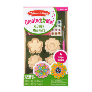Created by Me! Flower Magnets Wooden Craft Kit-Wood Crafts - A1 School Supplies - Craft Magnets