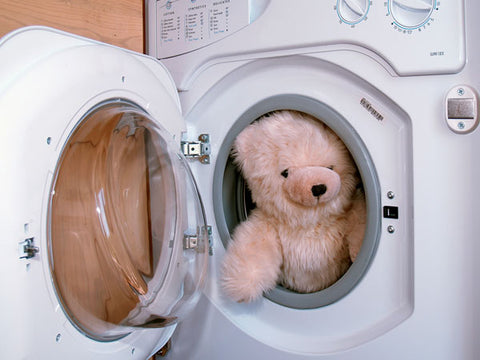 plushie in a washing machine