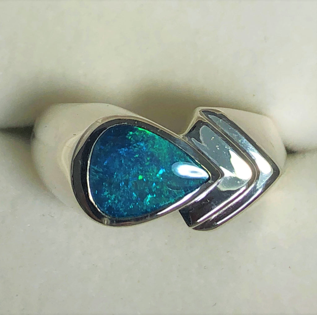 Buy Australian Opal Rings | Green, Orange, Blue, Gold & Black Opals ...