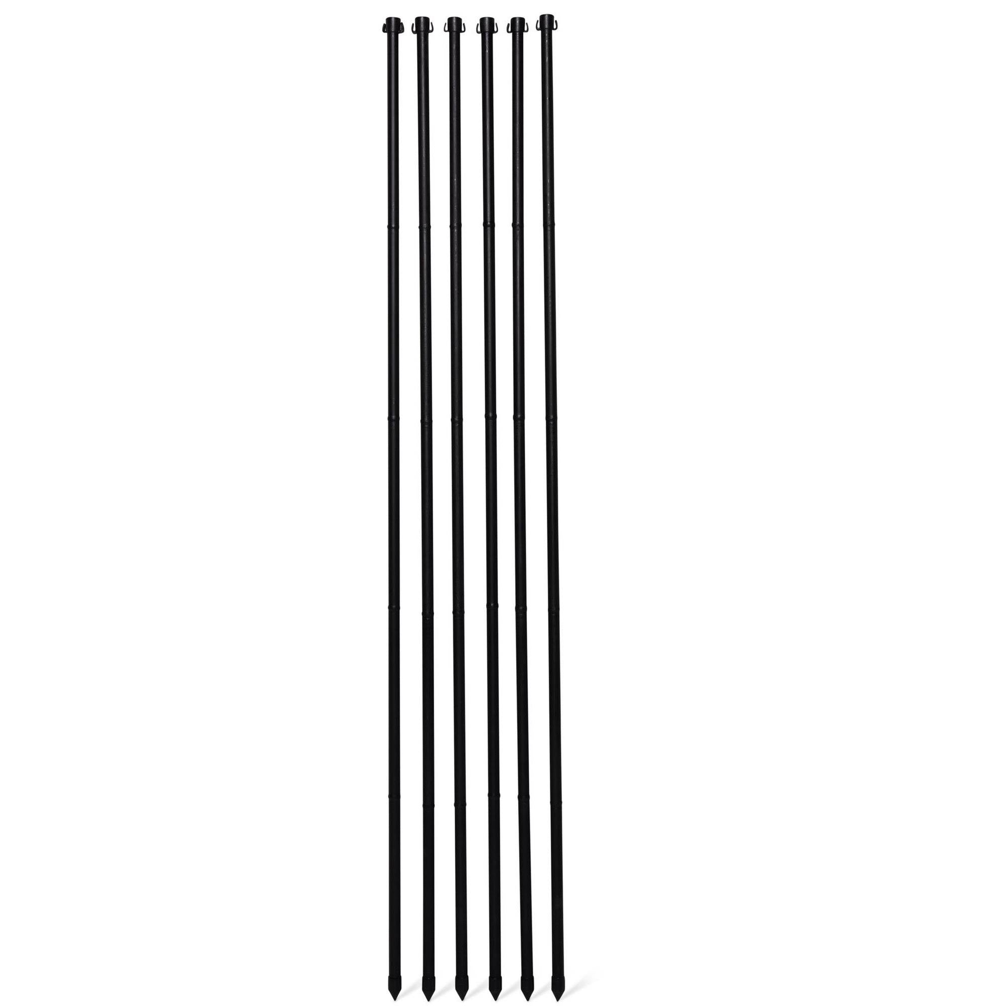 4 Fence Stakes with Clips, Set of 6