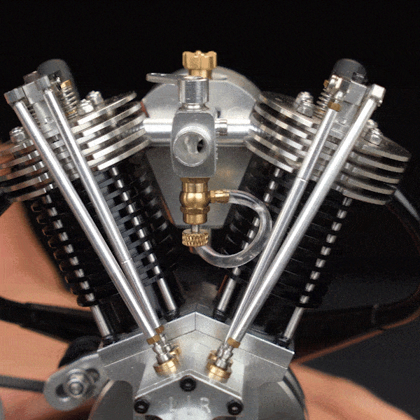 Motorcycle V2 Engine Model