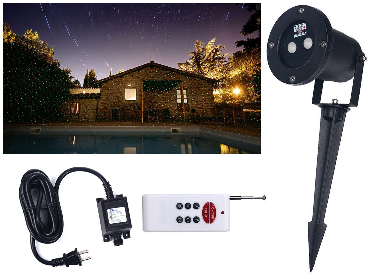Remote Controllable Laser Christmas, Garden And Landscape Lights Red And Green Laser (static And Flash Mode)