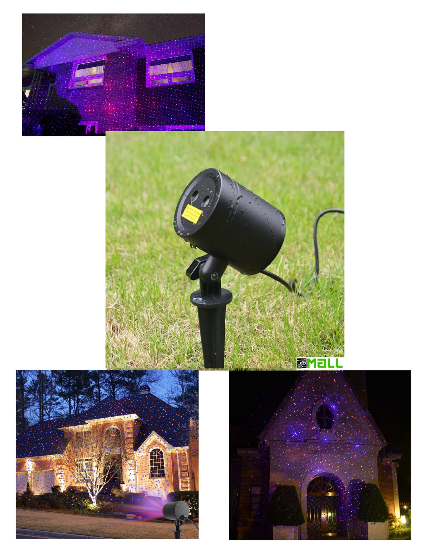 Blue & Red Remote Control Laser Lights For Events, Parties & Landscape Decor. (static)