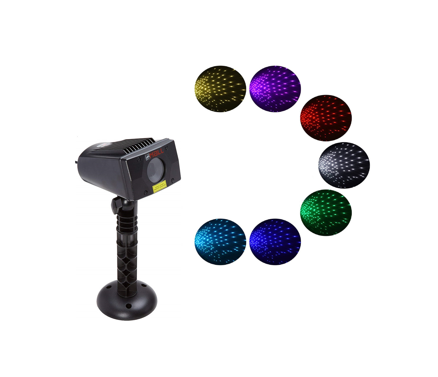 Ledmall Full Spectrum Motion Star Effect 7 Color White Laser Christmas And Decorative Lights