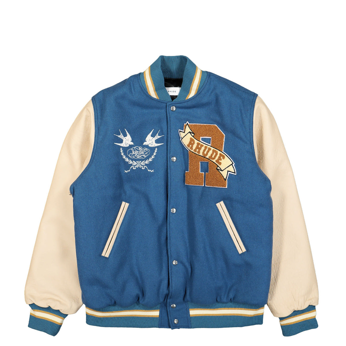 Rhude Bull Market Varsity Jacket - Red